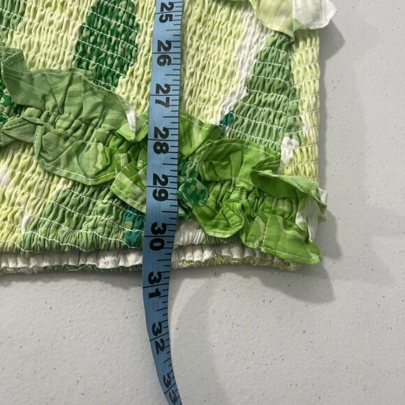 Sabo Mini Dress Women Berlyn Shirred Ruffle Party Vacation 90s Y2K - Picture 7 of 12